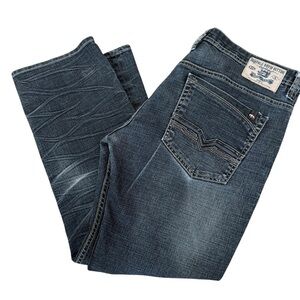 Buffalo David Bitton Evan-X Slim Stretch Whiskered Jeans Medium Wash Men’s 38X29